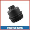 ACROPIX Engine Oil Filter Housing Cover Cap No.11428575907 for BMW X1 28i 2.0L 2016-2019 for BMW X2 2018-2019 Plastic Black Car Parts