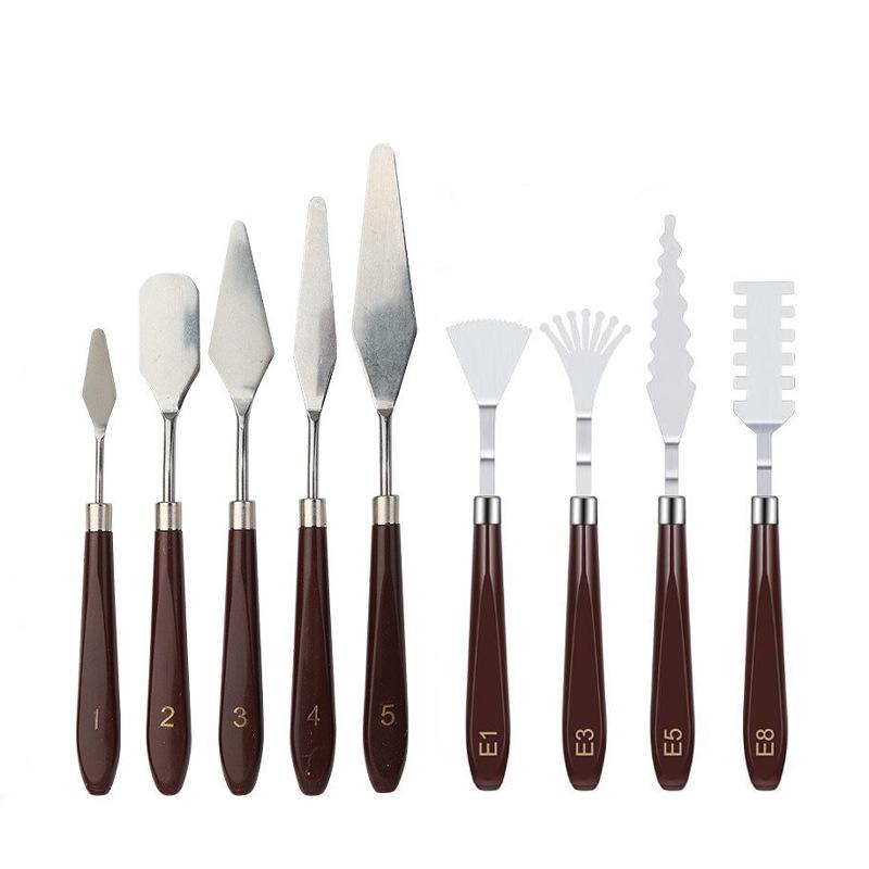 Oil Painting Palette and Spatula Set: Knife Set for Acrylic, Gouache, and Pigment