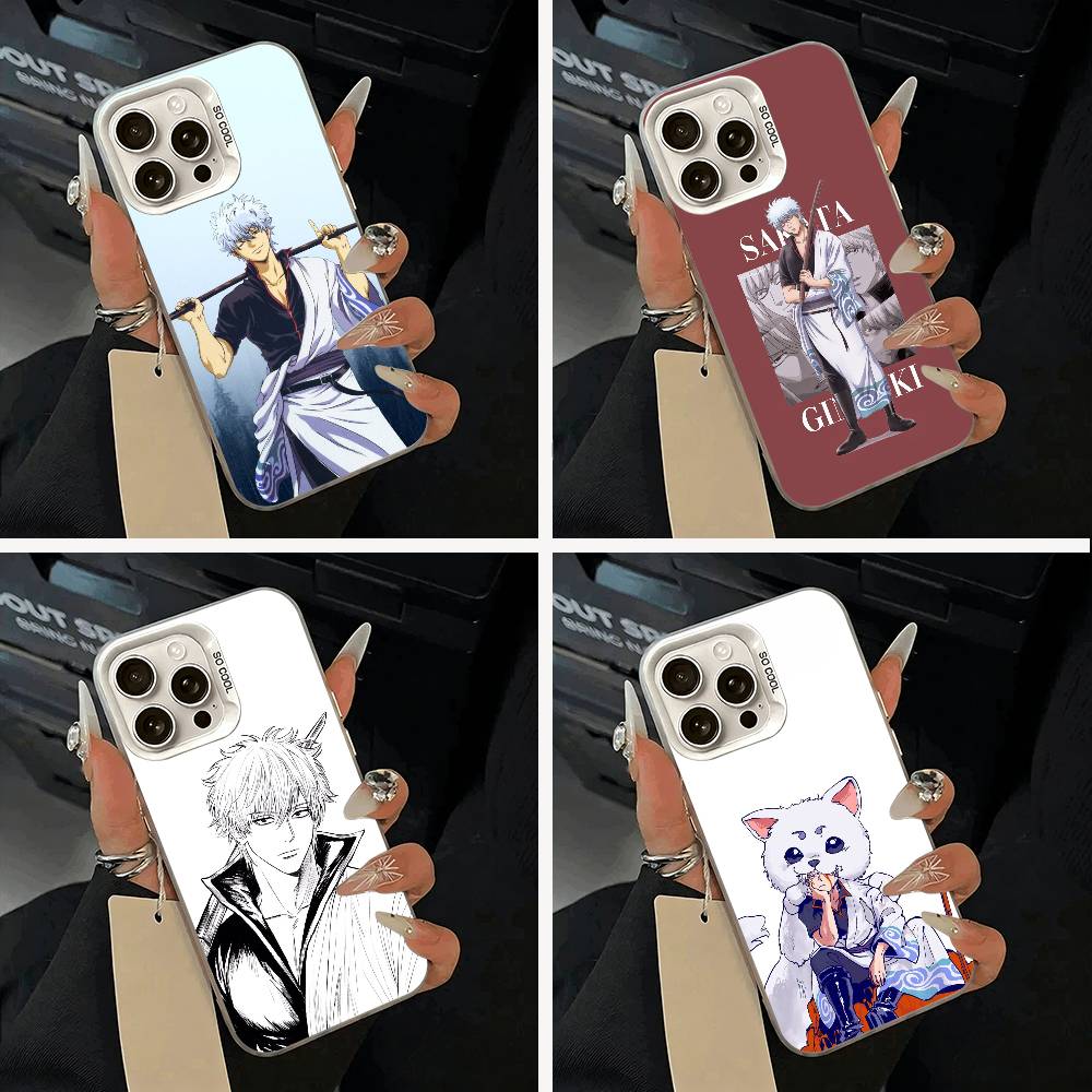 G-Gintama-Gintoki Sakata Phone Case For IPhone 17 Air 16 15 14 13 12 11 Pro Max White Sliver Hard Cover