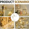 Battery Operated LED Golden Leaf String Lights 2 5 10M Indoor Christmas Party Home Decorative Lighting For Festivals
