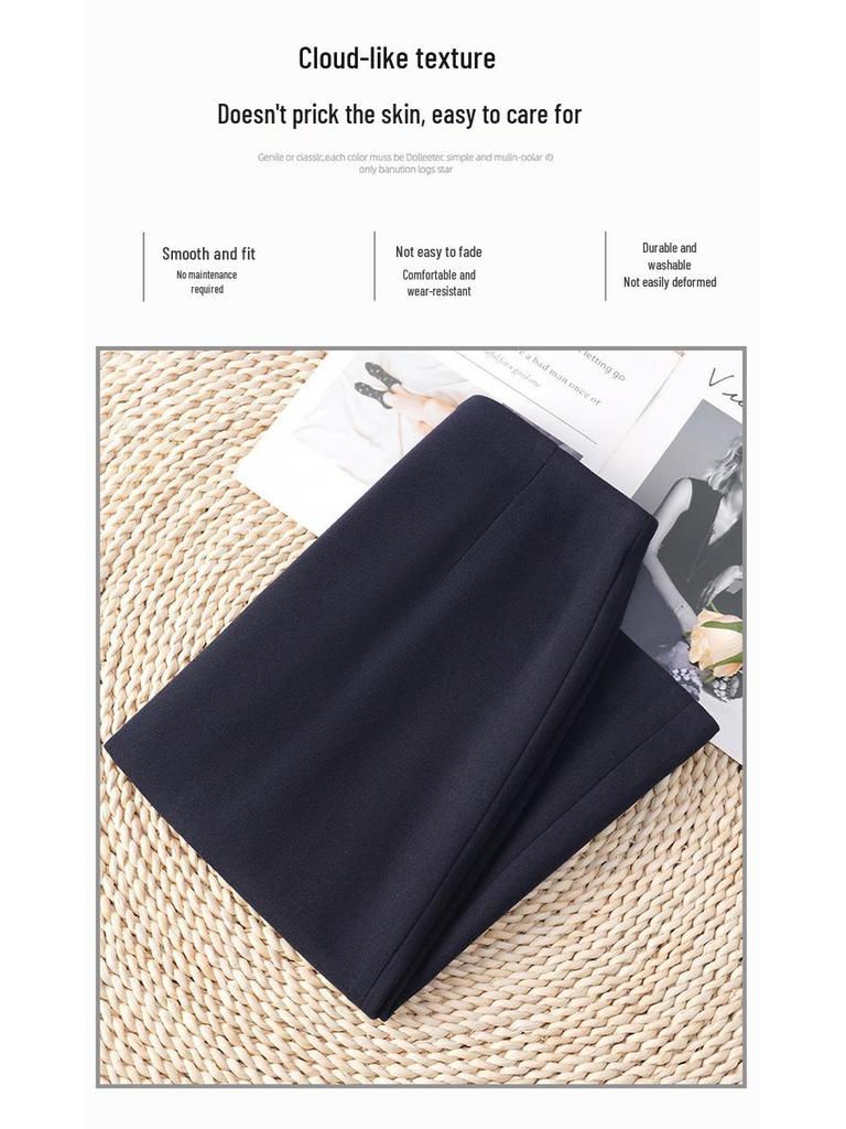 Elegant Women's High-Waisted A-Line Skirt: Slimming, Simple, and Hip-Hugging for Spring/Autumn 2026