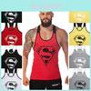 Superman Pattern Mens Sports Vest With Cotton Fabric For Summer Workout And Active Lifestyle