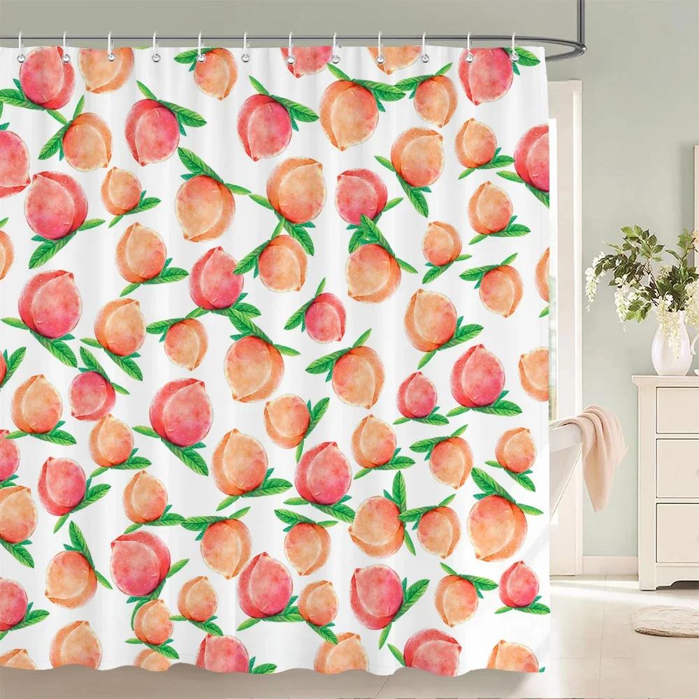 Fresh Fruit Pineapple Shower Curtain 3D Bath Screen Waterproof Fabric Bathroom Decor Large With Hook Bathroom Curtains