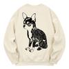 KAN6312 Kmc0087 Chicano Dog Fleece-Lined Sweatshirt - Cream
