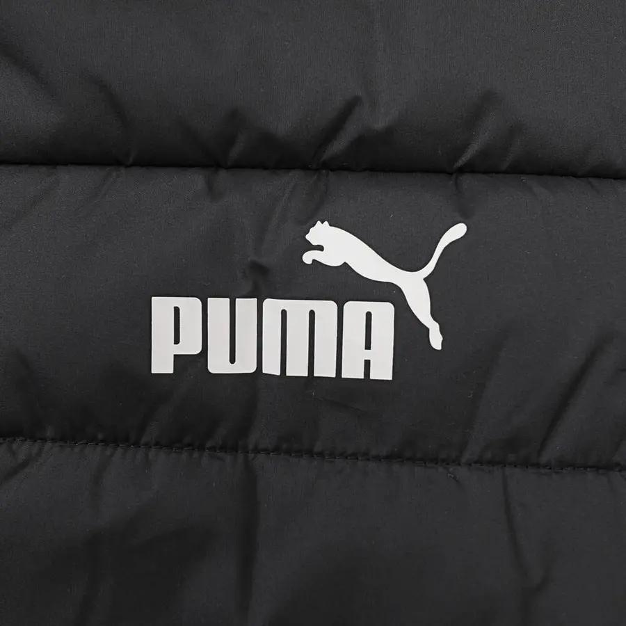 Puma Niezbędna Pikowana Wygodna Modna Wszechstronna Bawełniana Kurtka z Kapturem z Długim Rękawem Męska kurtki Czarna 672418-01