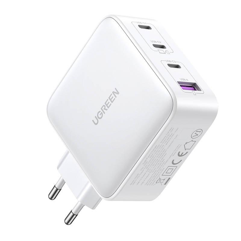 Ładowarka Sieciowa Ugreen 15337 Nexode, 3Xusb-C, Usb-A 3.0, Pd3.0, Qc4.0, Gan, 100W (Biała)