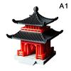Chinese Pagoda Statue Ancient Building Model Japanese Pavilion Decoration Miniature Rockery Aquarium Bonsai Ornament