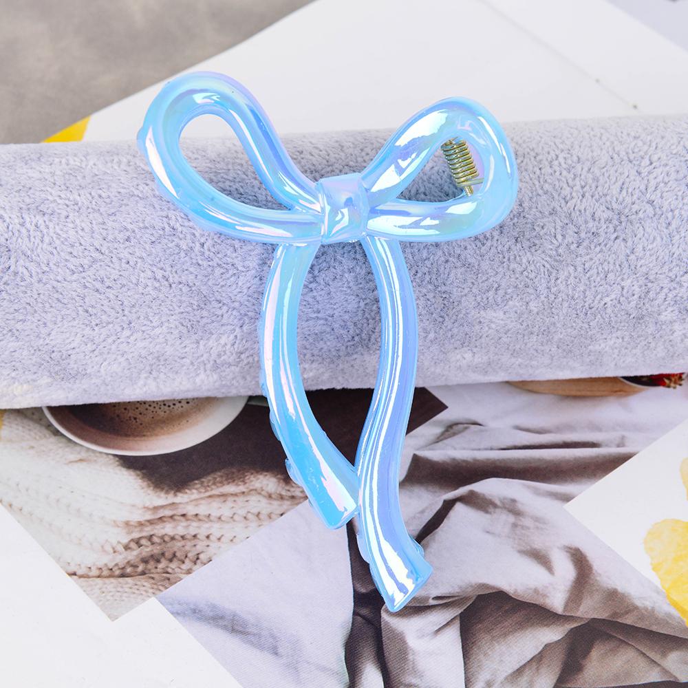 1pc Large bow hair clip for high ponytail DIY hair clip for pinning up hair; high-end shark clip with a sophisticated feel.