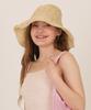 THE-ABON Beach Pio Lace Knit Bucket Hat Brown