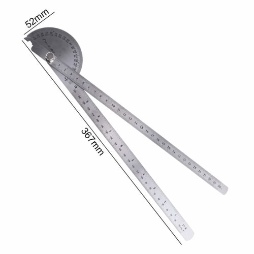 CarAngels Stainless Steel Goniometer, Durable Protractor, Angle Gauge, Angle Ruler, for Angle Measurement (Two 300mm Rods)