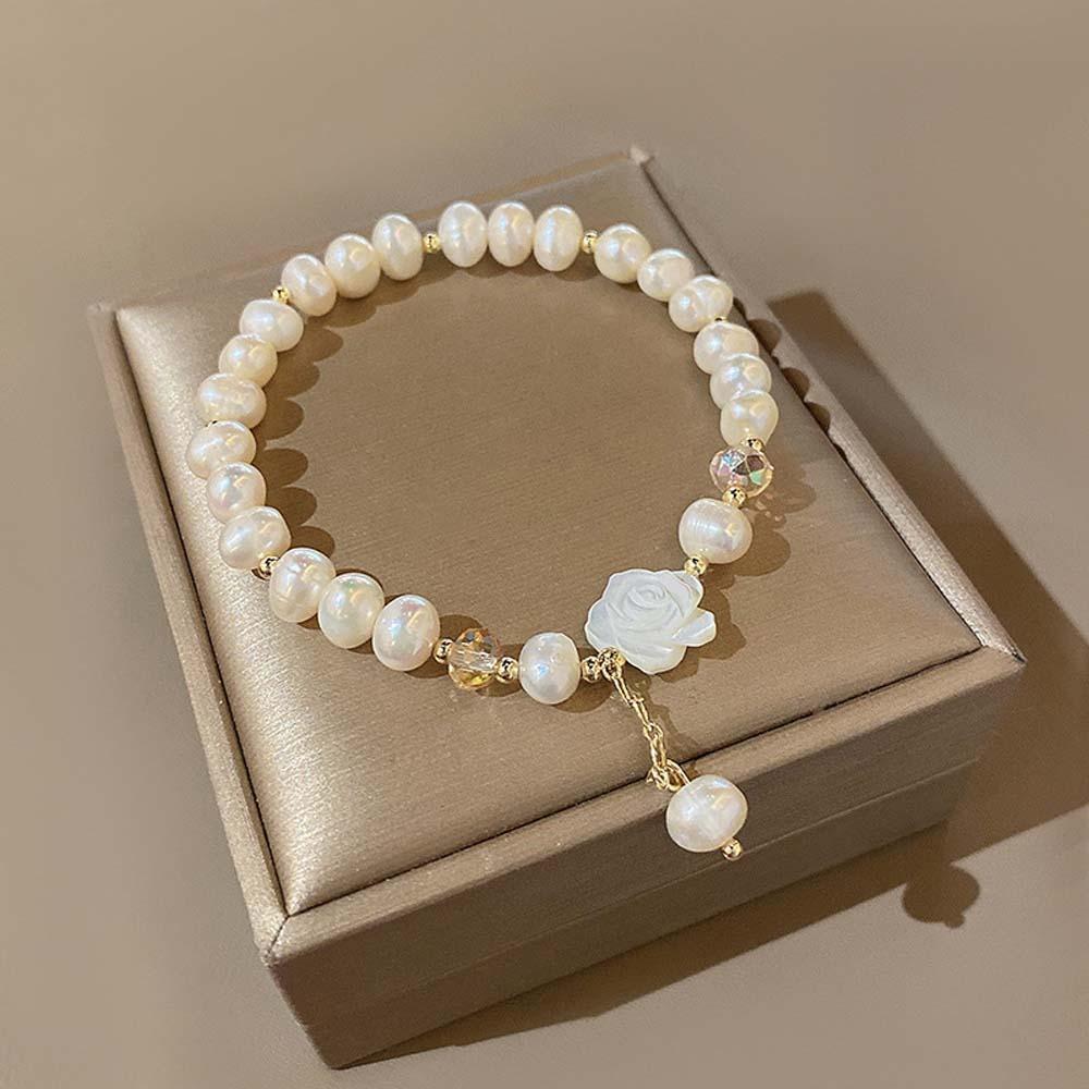 

Imitation Pearl Flower Pearl Bracelet Jewelry Accessories Flower Pearl Beaded Gifts