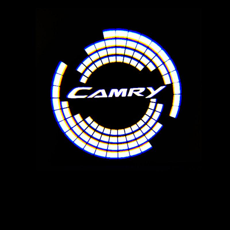 2PCS Car LED Welcome Lamp with Toyota Logo Door Ghost Shadow Light Laser Projector for Toyota PRADO Camry Corolla Rav4 Prius