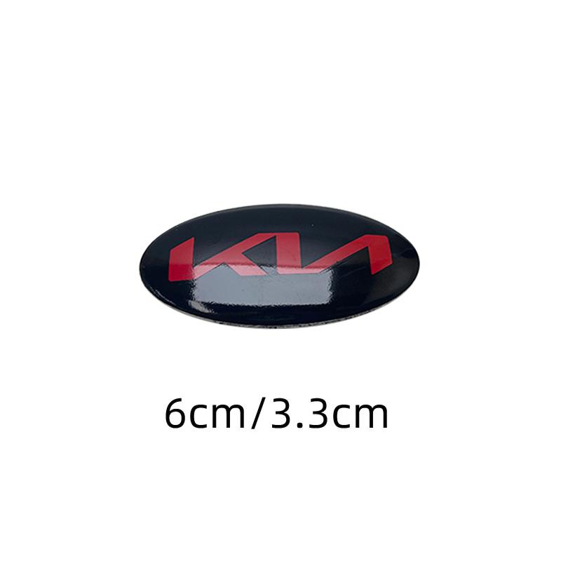 6x3.3cm Car Steering Wheel Center Emblem Badge Sticker for KIA Stinger Sportage KX3 Ceed K7 K5 K3 R Forte Rio Soul Accessories