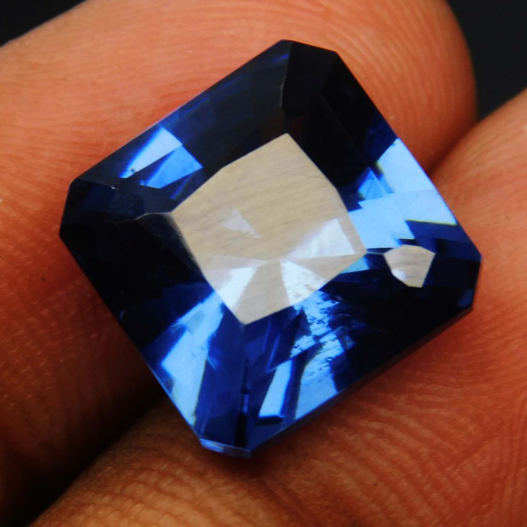 10.2 Ct Blue Square Cut Jewelry Making Natural Sapphire   Loose Gemstone