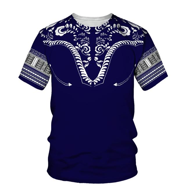 African Dashiki Print T-shirt Männer/Frauen Ethnische Vintage Folk-benutzerdefinierte Kleidung 2023 Sommer Casual Paare Kurzarm Grafik tops