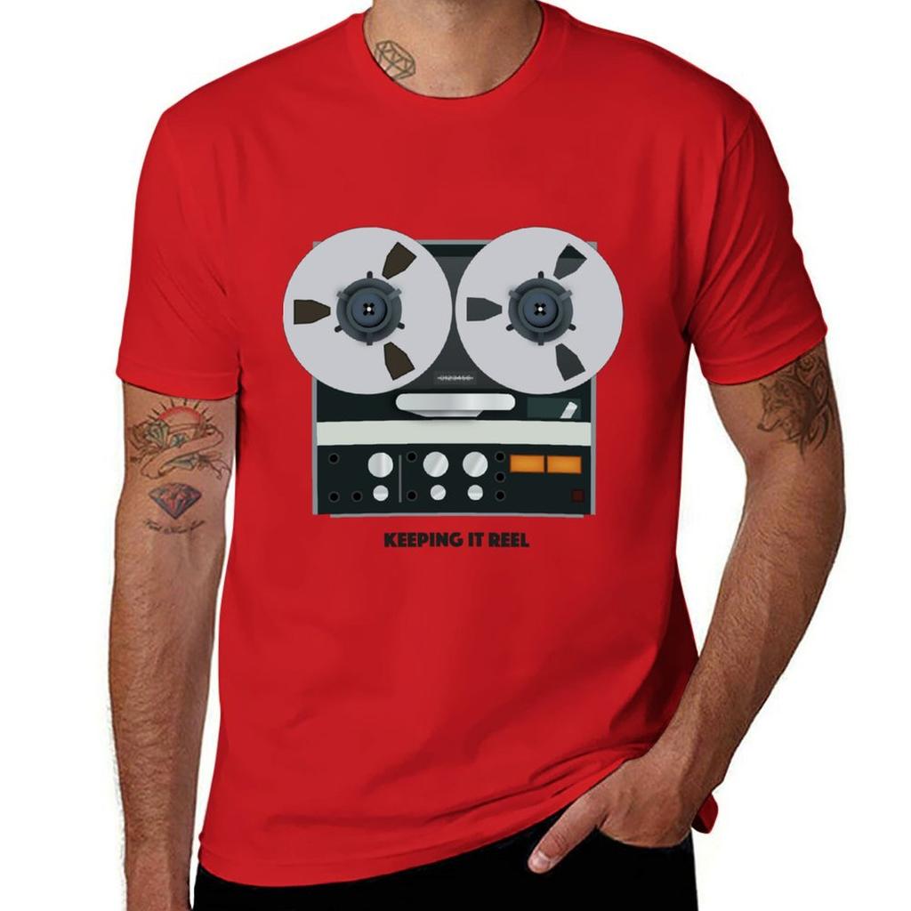 Reel To Reel Tape Recorder Revox T-Shirt Anime Clothes Plain Cute Tops Aesthetic Clothes Men T Shirts