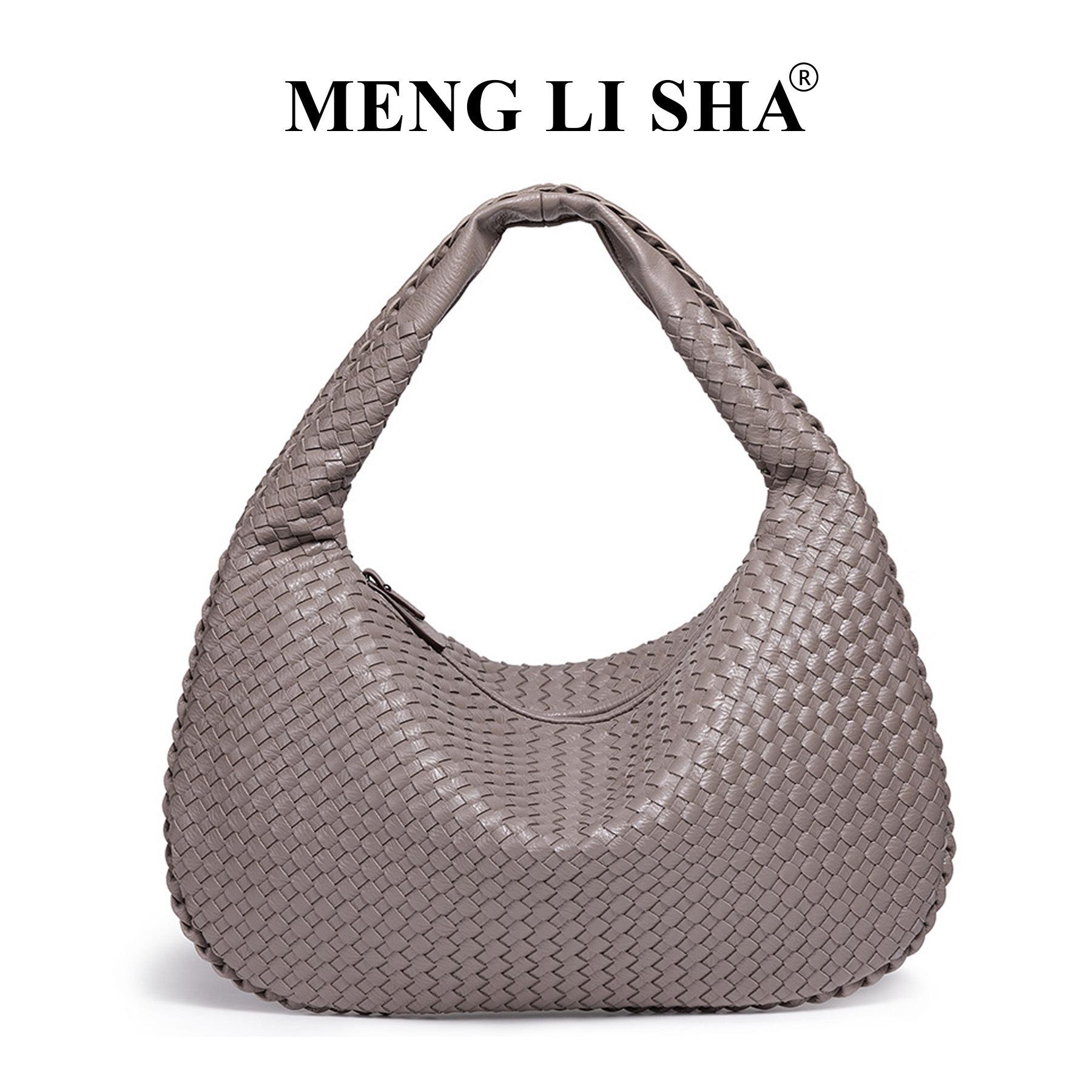 

Spring and Summer New Hand Woven Armpit Shoulder Bag, Casual Large Capacity Commuting Hand-held Crescent Bag сірий колір