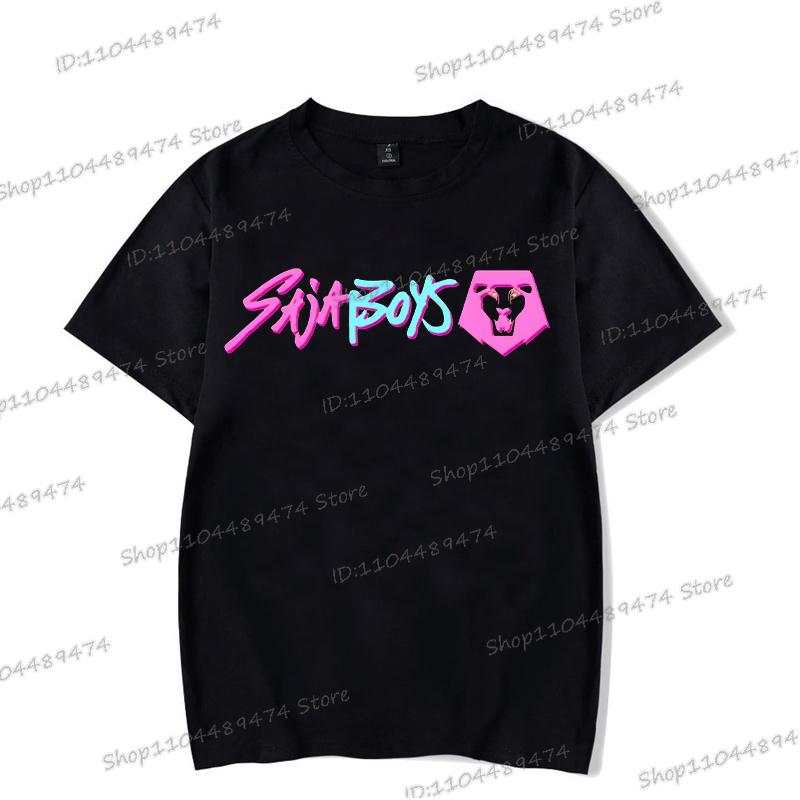 Schwarze T-Shirts KPop Dämonenjäger Streetwear Damen Herren Kurzarm Trendy Tiger und Saja Boys Koreanische Ulzzang T-Shirts Tops