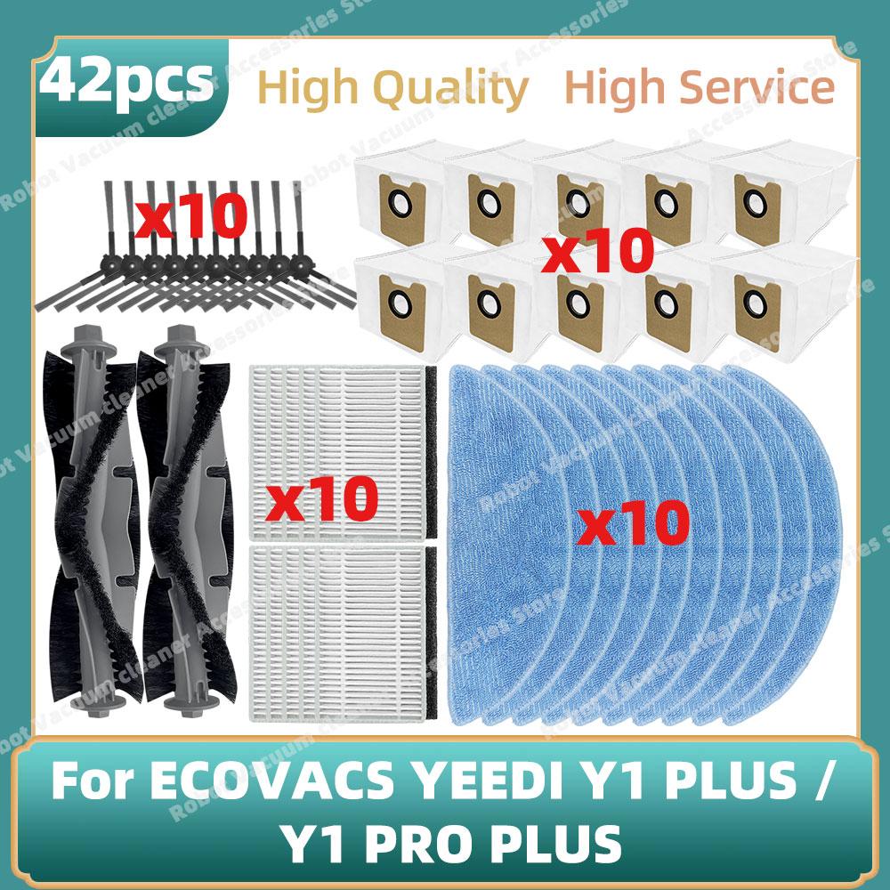 Compatible For ( ECOVACS YEEDI Y1 PLUS / Y1 PRO PLUS ) Parts Main Side Brush Hepa Filter Mop Cloth Dust Bag Accessories