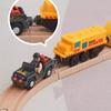 Battery Operated Electric Train Set Wooden Magnetic Train Tractor Vehicle Toys Compatible with Wooden Tracks Toys for Kids gift