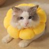 Sunflower Cat Collar Adjustable Anti-Licking & Anti-Biting Protective Headrest Surgery Recovery Collars Soft Plush Collar