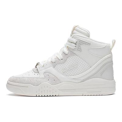 Li Ning Moon White Comfortable High-Top Sports Casual Shoes Women Sneakers Off-White AGCS250-3