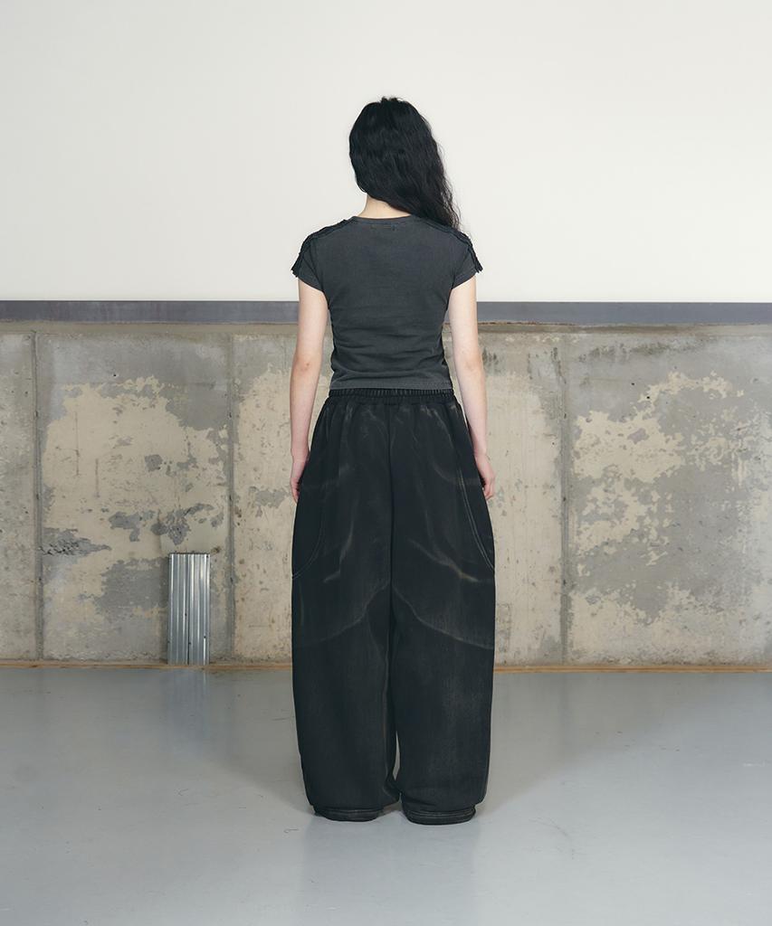 Eonyujeulaeb Double Curve Heavy Pants [Charcoal]