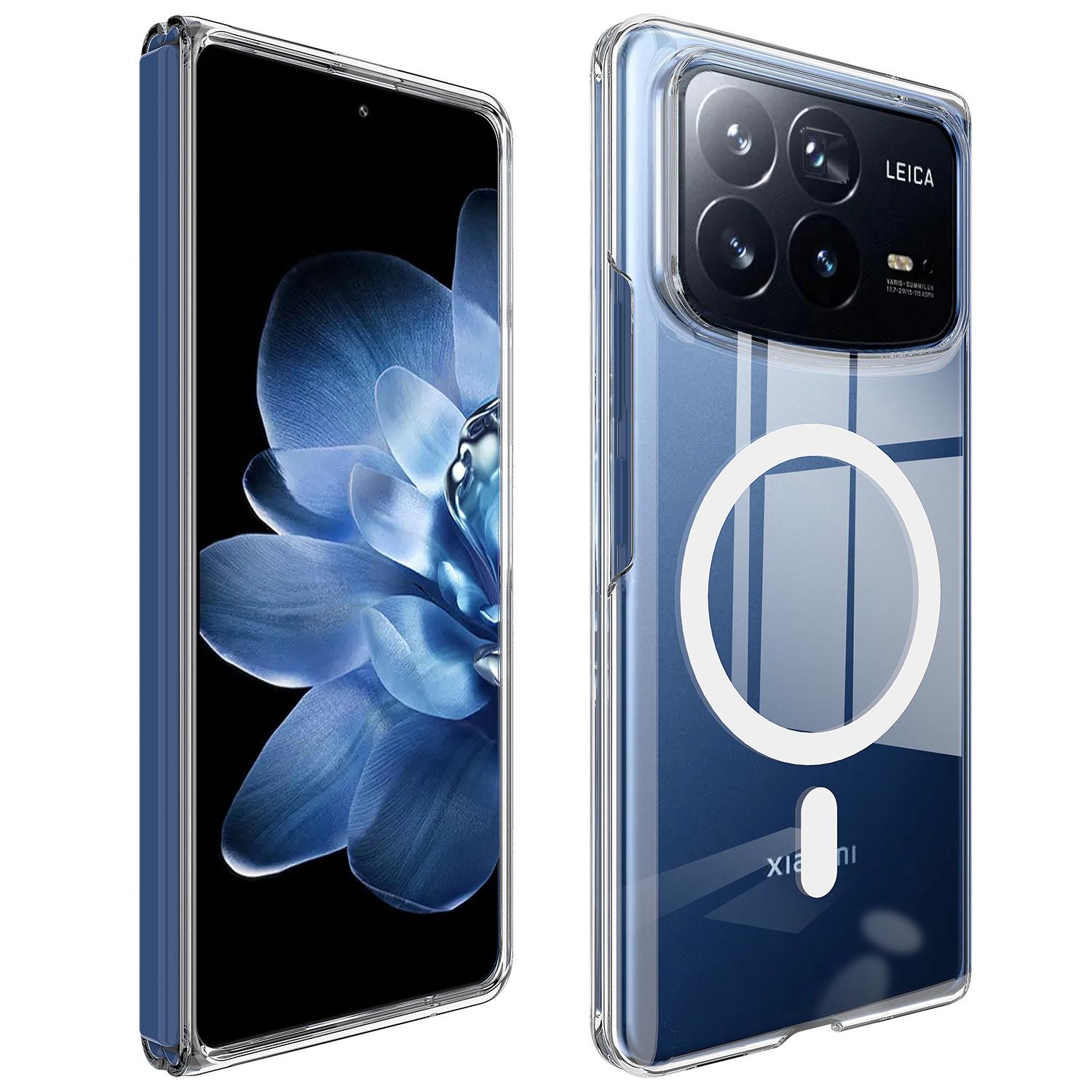 

For Xiaomi Mix Fold 4 5G Clear Case TPU+Acrylic Magnetic Phone Cover Compatible with MagSafe A
