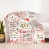 40th Birthday Celebration Flannel Blanket-Soft and Suitable for Sofas,Beds,Offices,Travel,All Seasons,Great Gift for Holidays and Birthdays.