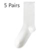 5 Pairs of Women's Spring and Autumn Pure Cotton Deodorant Wicking Long Pile Socks