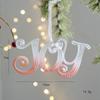 Snowflake Icicle Christmas Pendants Crystal Acrylic Christmas Tree Ornaments Happy New Year Home Table Decor Hanging Pendant