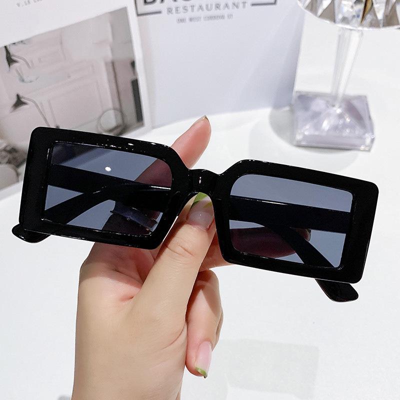 European & American Summer Square Frame Jelly Sunglasses for Women