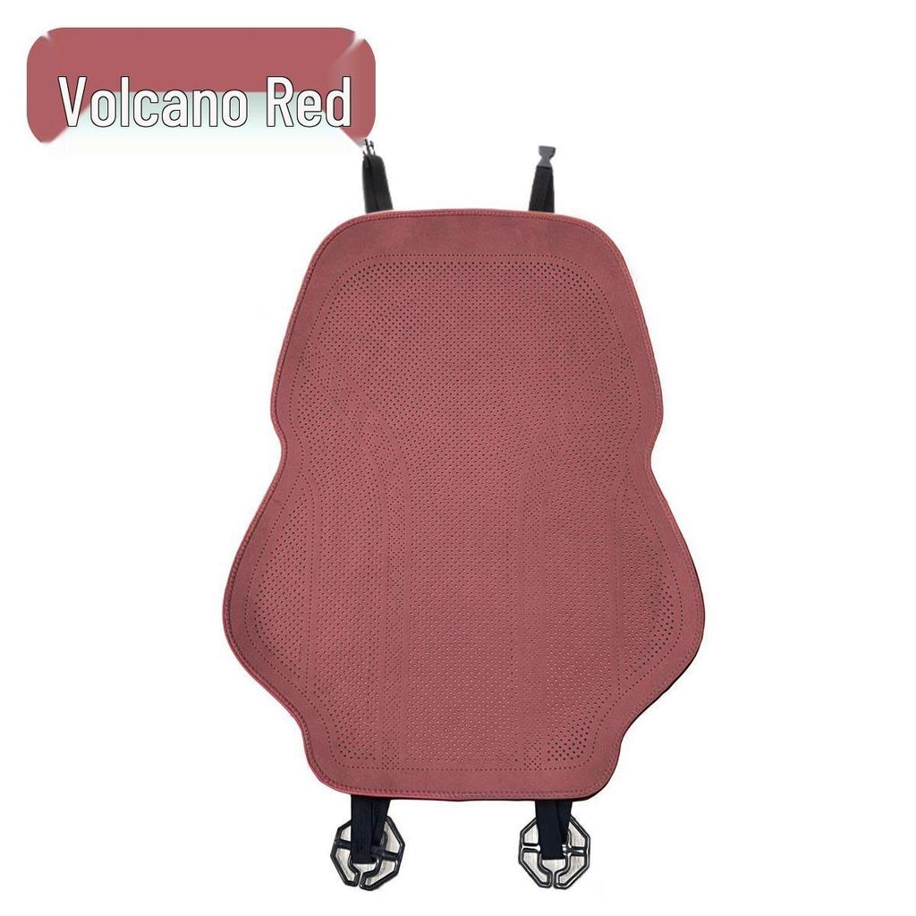 Breathable Suede Velvet Car Seat Cushion for Driver - Perforated, All-Season Cover