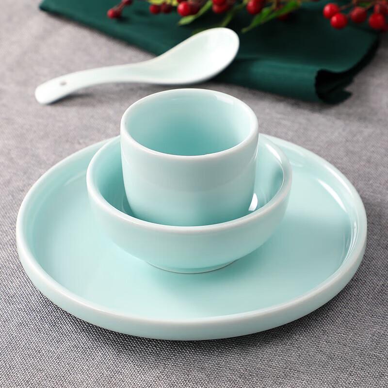 Wuhe Celadon 8-inch Dinner Plate Set