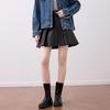 Betu Women's Eco-Friendly Pleated PU Leather Skirt