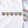 8Pcs 19/25MM Size Metal Shank Buttons Vintage Sewing Buttons Luxury Heart-Shaped Buttons  DIY Outfit