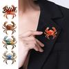 Krabben Modeaccessoire Süße Brosche für Damen Herren Vintage Emaille