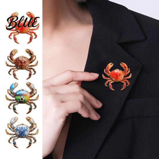 Krabben Modeaccessoire Süße Brosche für Damen Herren Vintage Emaille