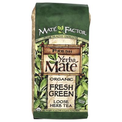Yerba Mate Biologica, Tè alle Erbe Sfuso, Verde Fresco, 340G(12 once)