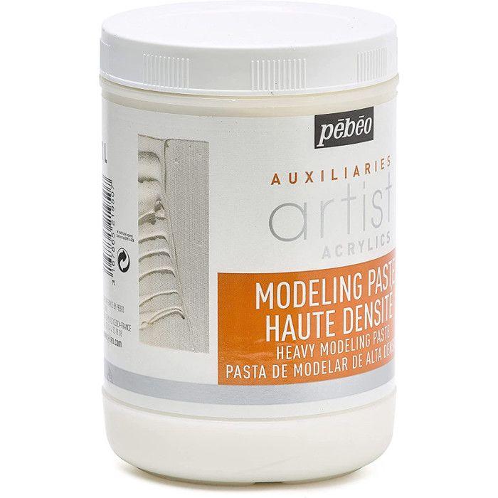Modeling Paste - Artist Acrylics - 1 L - White - Dense Texture - Matte Finish - Modelable and Paintable
