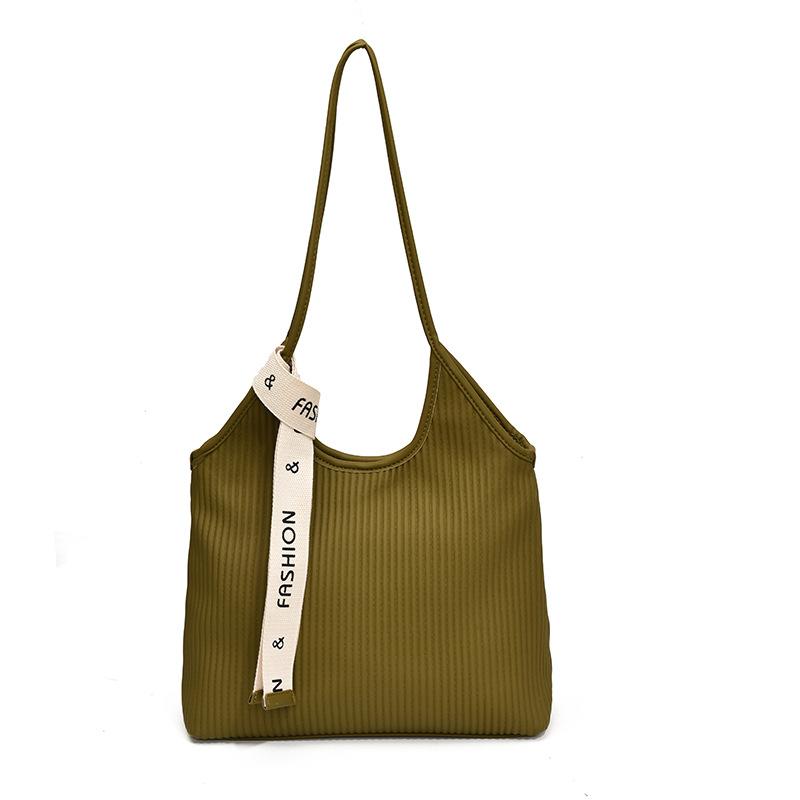 

Large-capacity commuter tote bag women s new niche design pleated handbag versatile shoulder underarm bag зелёный