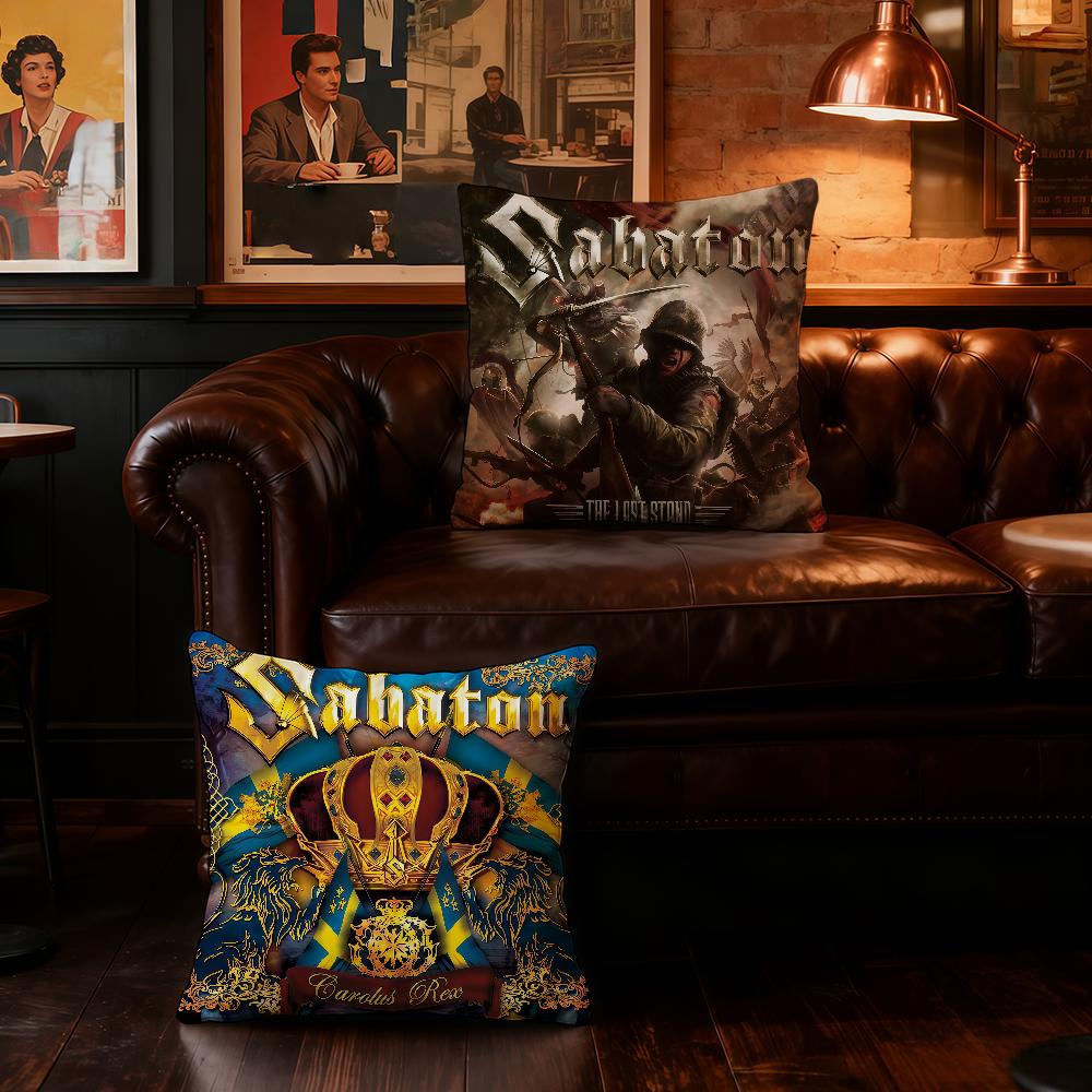 S-Sabaton-ES Band Kissenbezug Home Office Praktisch Nordische Schlichtheit Hit Mit Reißverschluss Kissenbezug