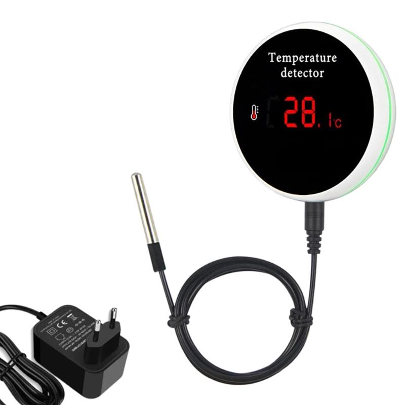 

WiFi Temperature Sensor Wireless Connectivity Temperature Monitor for Homes Appliances Freezer Refrigerator Monitoring 1