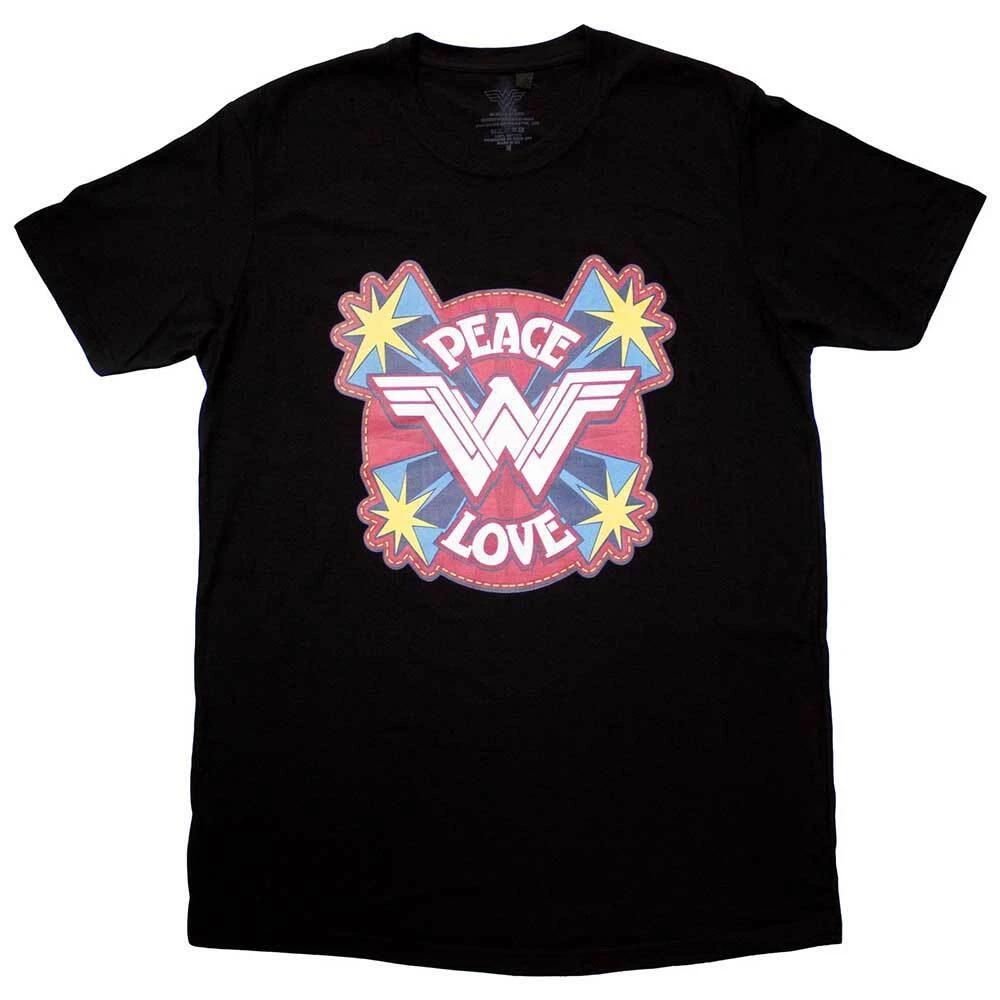 DC Comics Wonder Woman Peace & Love T-Shirt Black New M