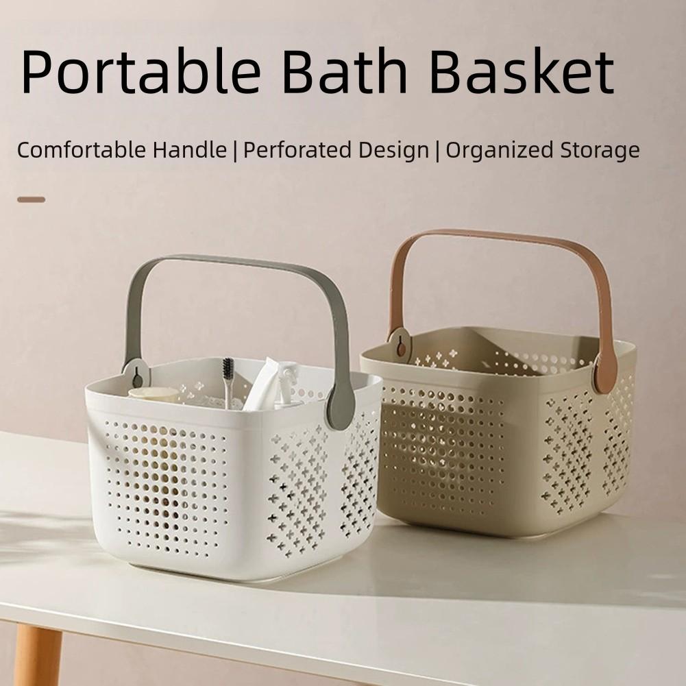 Cleaning Caddy Organizer Portable Shower Basket Hollow Drainage Design
