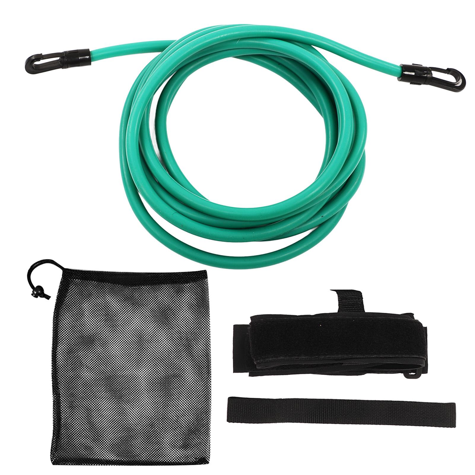 Swimming Training Leash Kit, Swimming Resistance Band, Stationary Elastic Swimming Training Belt for Swimming Training Exercises