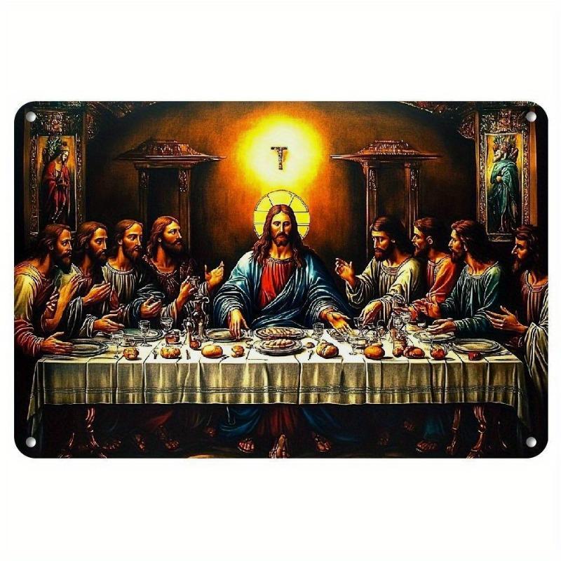 The Last Supper Religious Aluminum Wall Art x Christian Metal Decor 20x30cm(7.8x11.8inch)