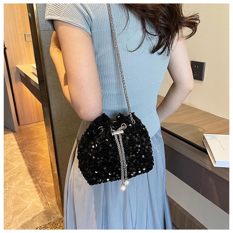 Modna spersonalizowana torba z cekinami damska nowa torba wiaderkowa w obcym stylu torba na ramię modna torba kurierska na kolację damska torba