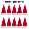 Holiday Table Setting Set Mini Santa Hat Christmas Cutlery Cover Bottle Cosy Flannel Utensil Holder Decor