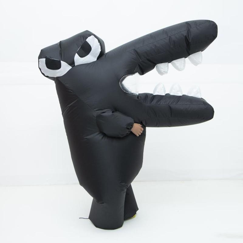 Костюм алфавита надувной Хэллоуин косплей Kid Height 100-155cm чёрный